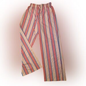 SHEIN Multicolor Striped Lounge Pants - S white , red , blue , polyester NWOT
